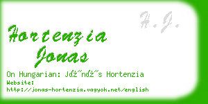 hortenzia jonas business card